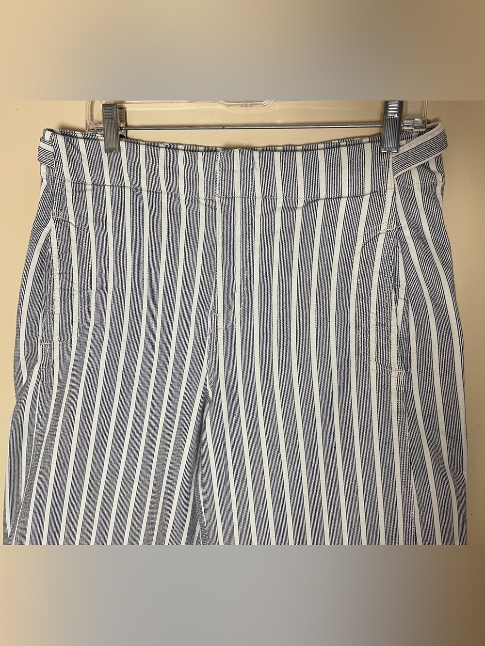 Anthropologie Pilcro Foxglove Flare Pants Women Size 30 Striped Cropped Wide Leg - Picture 7 of 15